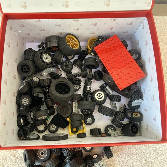 Huge Lot Mixed Lego Wheels Extra Tires Parts & Pieces Used 2.7 Pounds Bulk - Picture 6 of 7